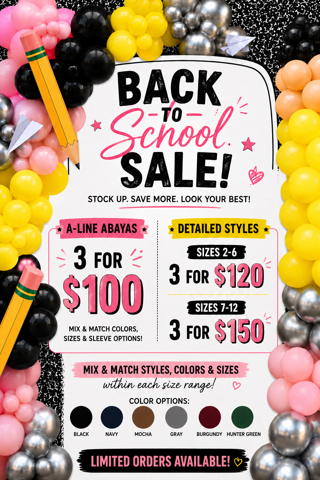 Back to School Sale